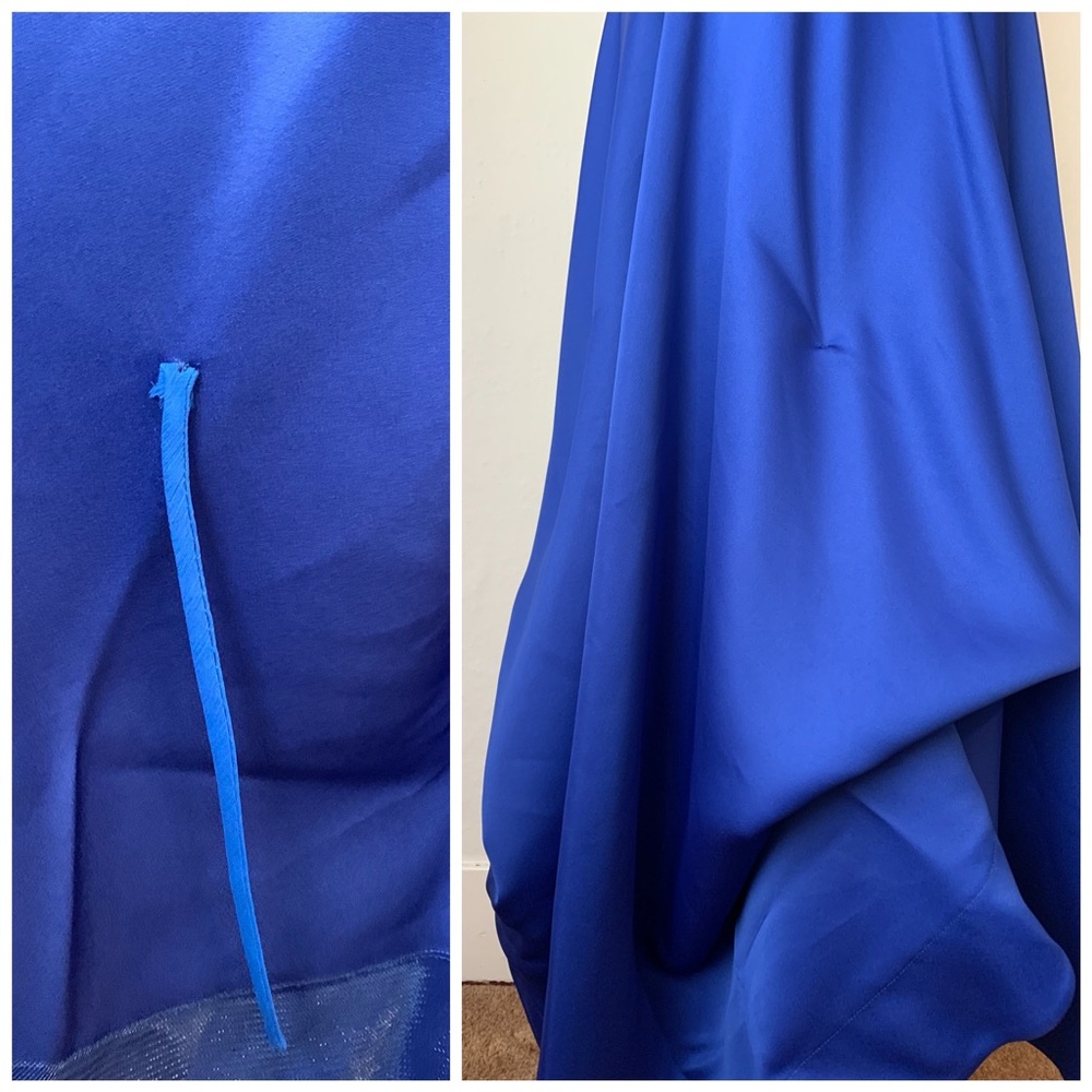 Terani Couture glamour blue high low formal prom dress (see description) - Picture 8 of 15